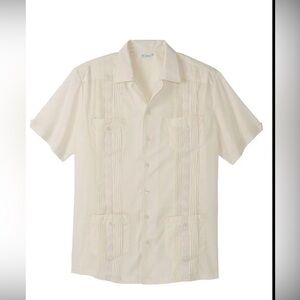 KS Island Linen Blend Button Down Shirt Size 3XL. Swim/ cover, tropical, boho.